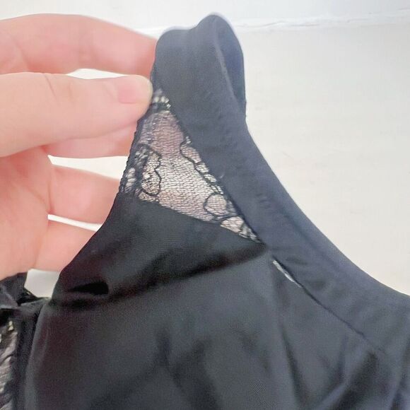 Wacoal Black Finer Things Unlined Bra Lace Details Women's Size 36D - Picture 3 of 4